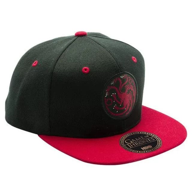 Game Of Thrones Snapback Cap - Black & Red - "Targaryen"