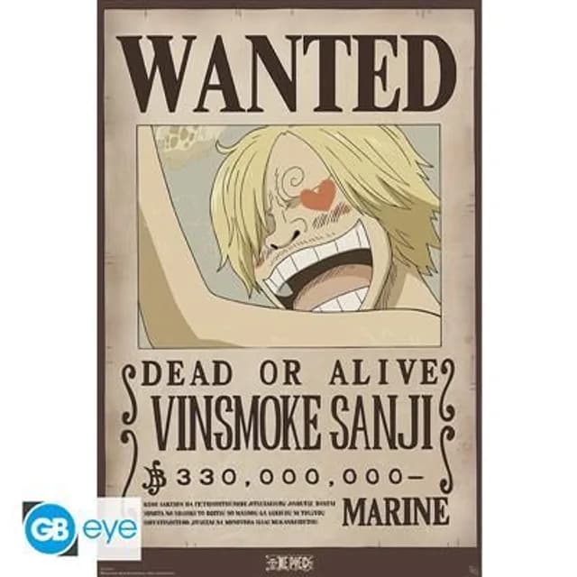One Piece - Poster Maxi 91.5x61 - Wanted Sanji