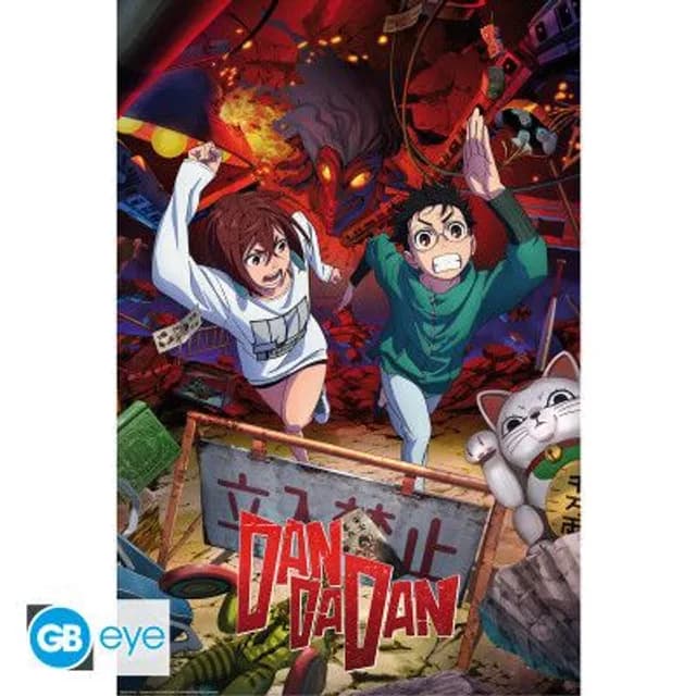 Poster Momo Y Okarun Dan Da Dan 91,5 X 61 Cms