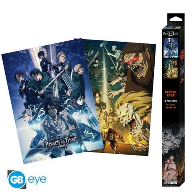 Set De Posters Chibi Attack On Titan